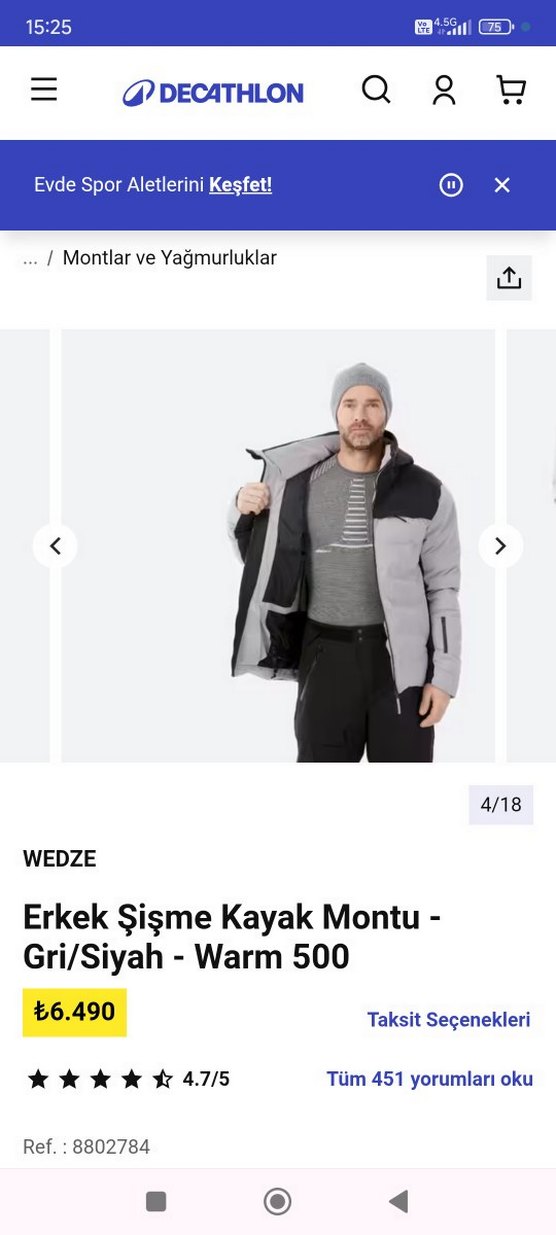 M.beden kayak montu - Görsel 2