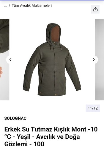 Solocnac avcı mont M.beden - Görsel 5