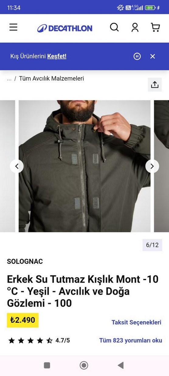 Solocnac avcı mont M.beden - Görsel 4