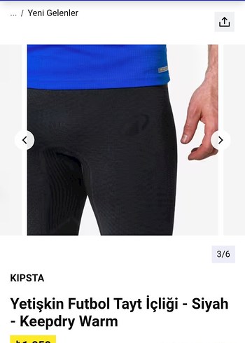 Kipsta Siyah Yetişkin Futbol Tayt İçliği XL.beden - Görsel 2