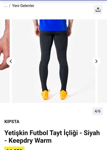 Kipsta Siyah Yetişkin Futbol Tayt İçliği XL.beden - Görsel 3