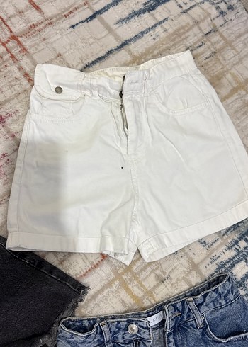 Kadın Renkli Salaş Mini Denim Şortlar - Görsel 4