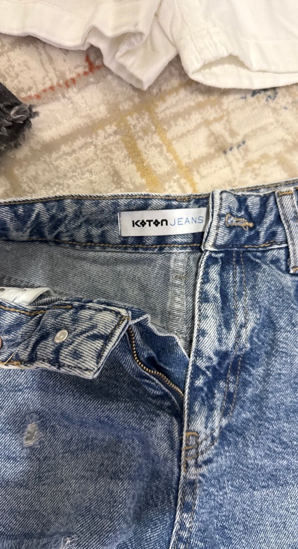 Kadın Renkli Salaş Mini Denim Şortlar - Görsel 5
