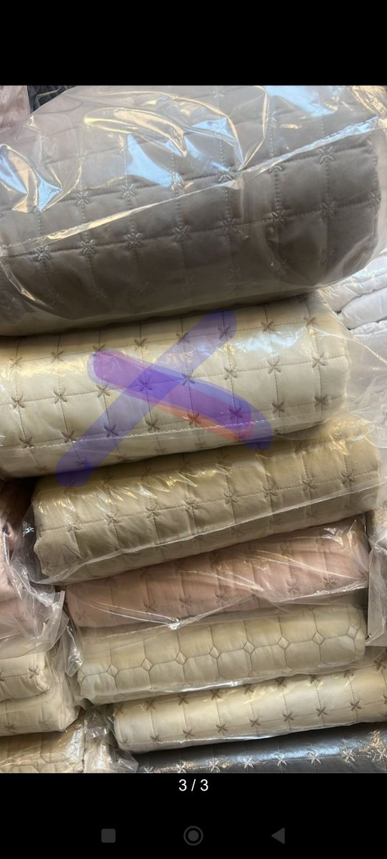 Dikişli Beyaz Yatak Örtüsü - Görsel 3