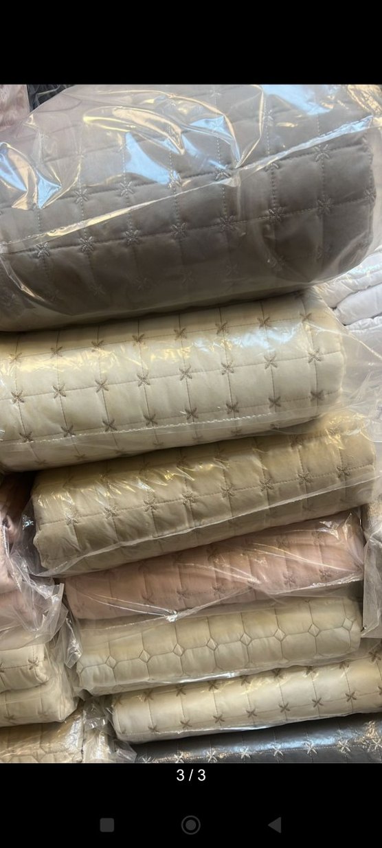 Dikişli Beyaz Yatak Örtüsü - Görsel 2