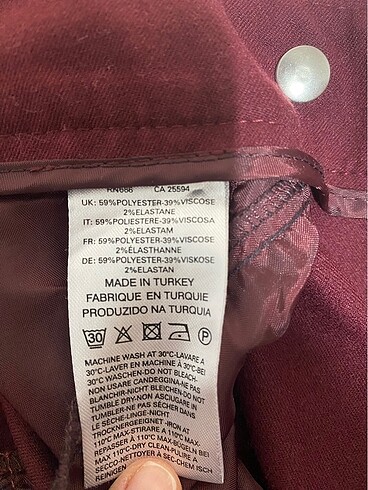 Bordo cigaratte pantolon - Görsel 6
