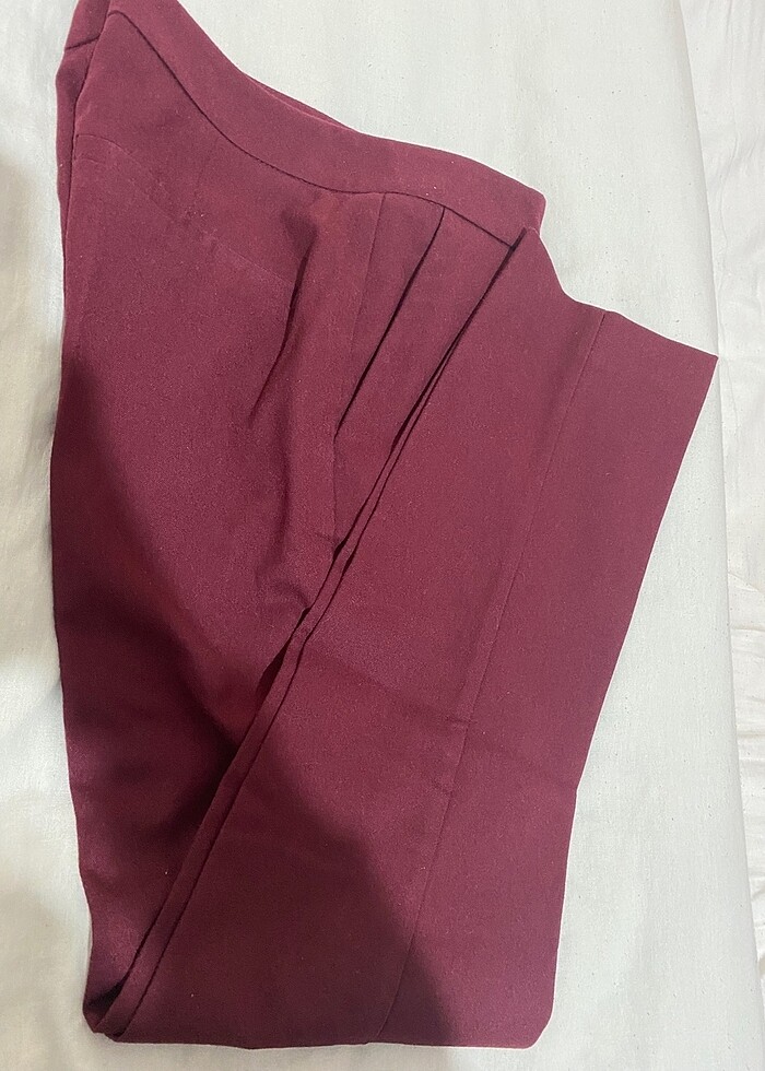 Bordo cigaratte pantolon - Görsel 3