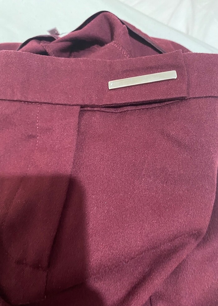 Bordo cigaratte pantolon - Görsel 5