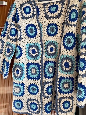 Motifli hırka - Görsel 5