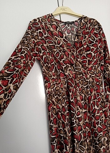 Leopar desenli elbise  - Görsel 3