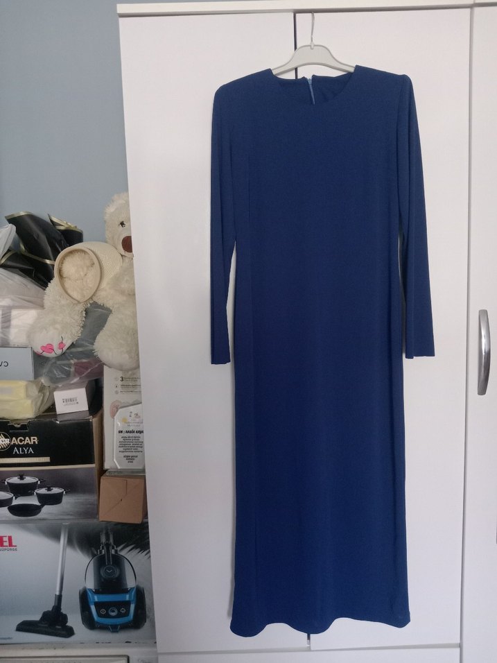 Diger Lacivert Kadın Uzun Kollu Elbise - Görsel 2