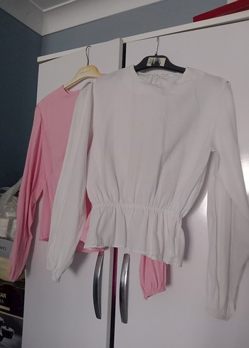 beli ve kolu lastikli bluz - Görsel 3