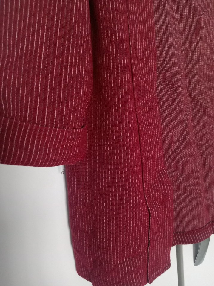 Bordo Pilili Kadın Midi Hırka - Görsel 4