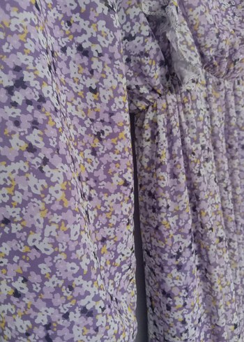 fırfırlı şifon elbise - Görsel 7