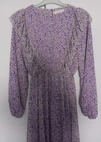 fırfırlı şifon elbise - Görsel 5