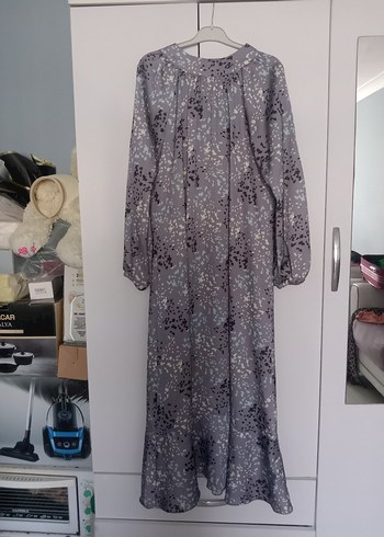 Gri Bağlama Desenli Salaş Hamile Bluzu - Görsel 3