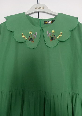 bebe yaka uzun elbise - Görsel 3