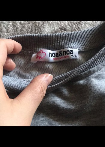 Diğer Gri Pamuklu Baskılı Kadın Sweatshirt