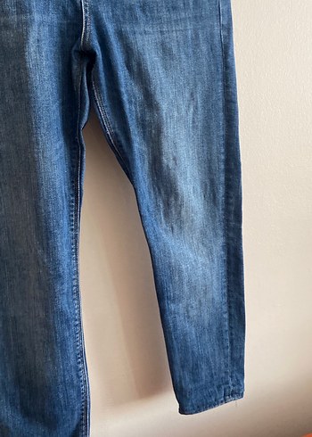 m Beden mavi Renk Düğmeli Mavi Kadın Denim Pantolon 28 beden