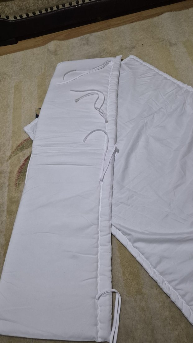 Nakışlı Beyaz  Bebek Uyku Seti - Görsel 3