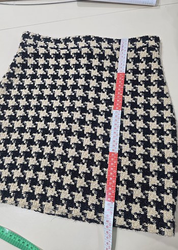 Ekose Desenli Kemerli Mini Etek - Görsel 6