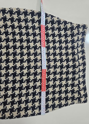 Ekose Desenli Kemerli Mini Etek - Görsel 5