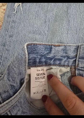 Yırtık Detaylı Geniş Paça Kadın Kot Pantolon marka temsili - Görsel 5