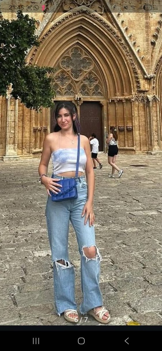 Yırtık Detaylı Geniş Paça Kadın Kot Pantolon marka temsili - Görsel 2