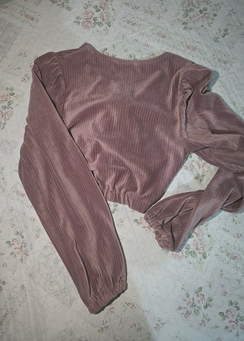 Uzun Kollu V Yaka Kadın Bluz - Görsel 5