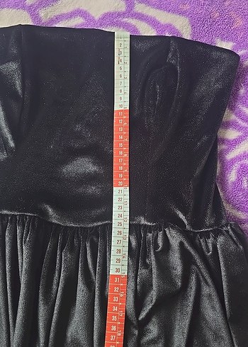 Siyah Straplez simli balon elbise - Görsel 7