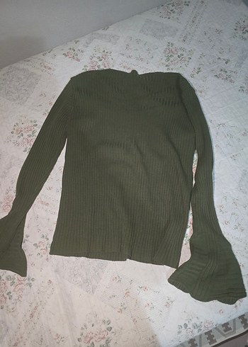 Kadın V Yaka Triko Kazak - - Görsel 3