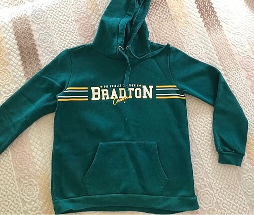 Koton yeşil kışlık kapüşonlu sweettşört