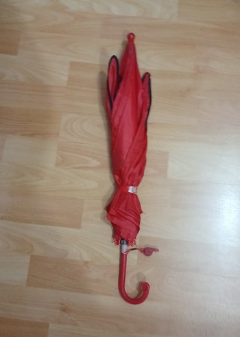 Kedili Kırmızı Çocuk Şemsiye - Görsel 5