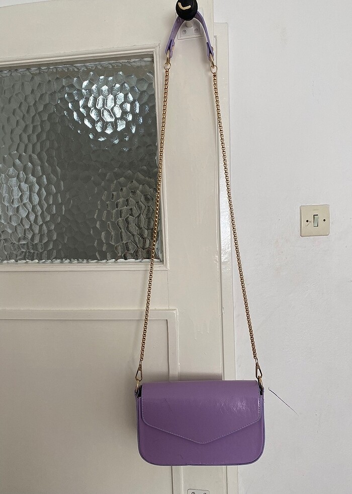 Askılı Lila Zincirli Çantav - Görsel 2
