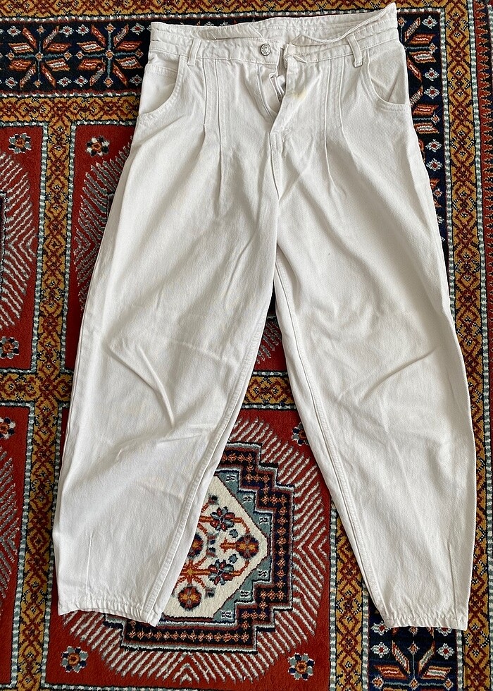 Slouchy Kırık Beyaz Pantolon. - Görsel 2