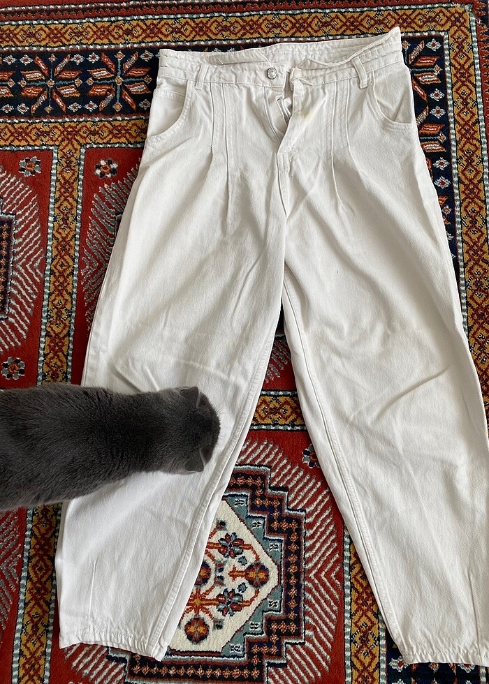 Slouchy Kırık Beyaz Pantolon. - Görsel 3