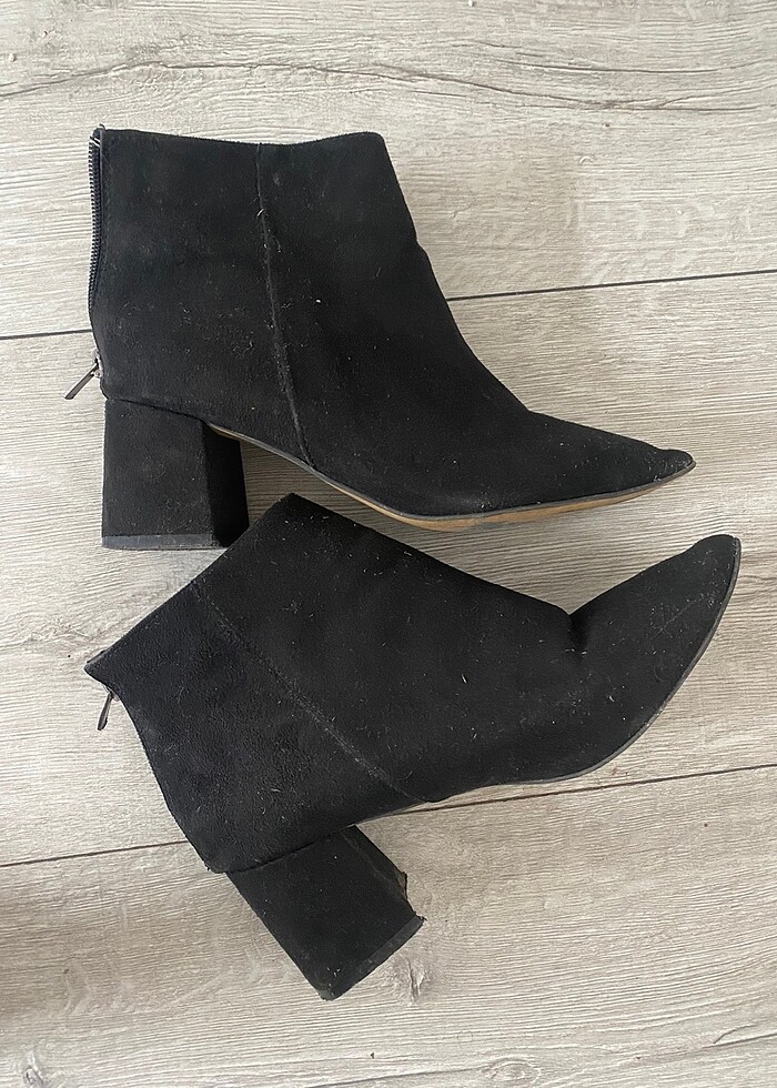 Topuklu Kısa Bot Süet - Görsel 4