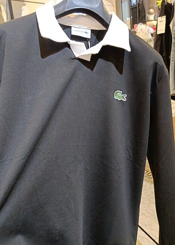 Lacoste Lacoste Gri Baskılı Bisiklet Yaka Sweatshirt