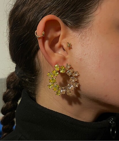 Swarovski millenia halka küpe
