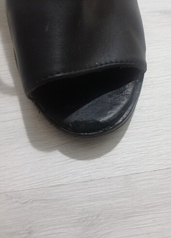 37 Beden siyah Renk Siyah uzun bağcıklı kalın topuklu sandalet bottie