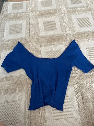 s Beden kırmızı Renk Saks mavisi & kırmızı crop
