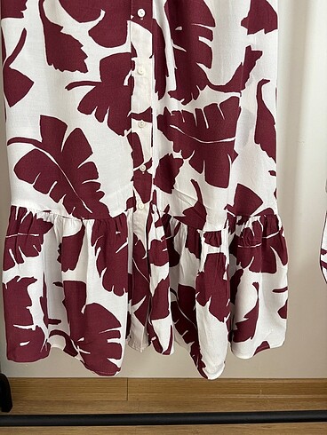 s Beden bordo Renk Zara elbise