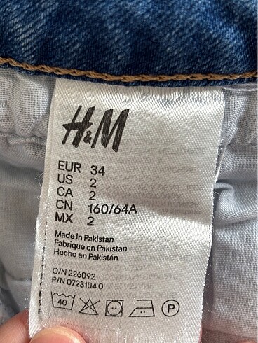 34 Beden mavi Renk H&M bol kot pantolon