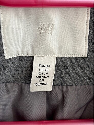 xs Beden H&M gri kaban