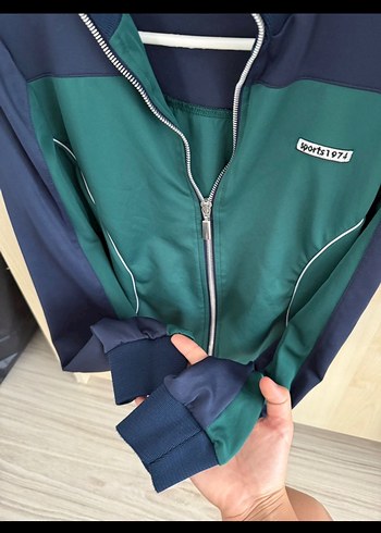 Zara Kadın Mavi Astarlı Fermuarlı Ceket - Görsel 4