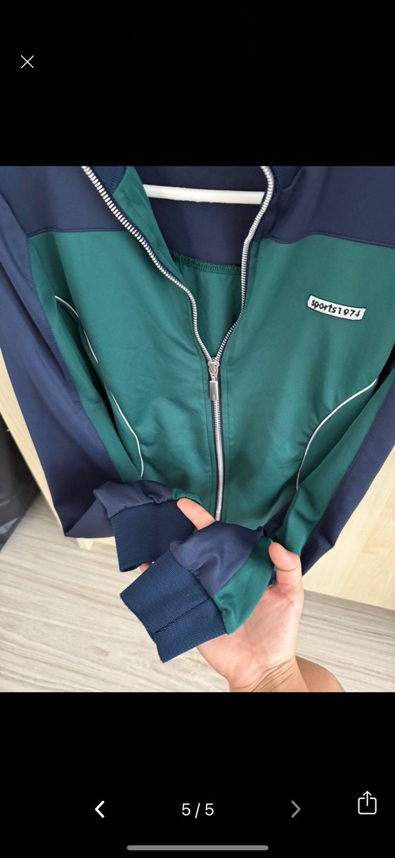 Zara Kadın Mavi Astarlı Fermuarlı Ceket - Görsel 4