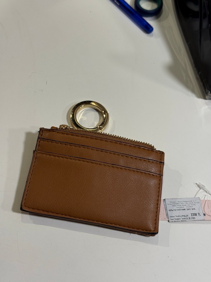 Kahverengi Deri Kadın Cüzdanı Fermuarlı - Görsel 2