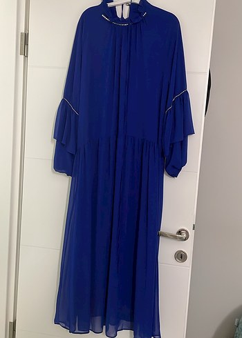 Diğer Saks Mavisi Sifon Elbise Ahel