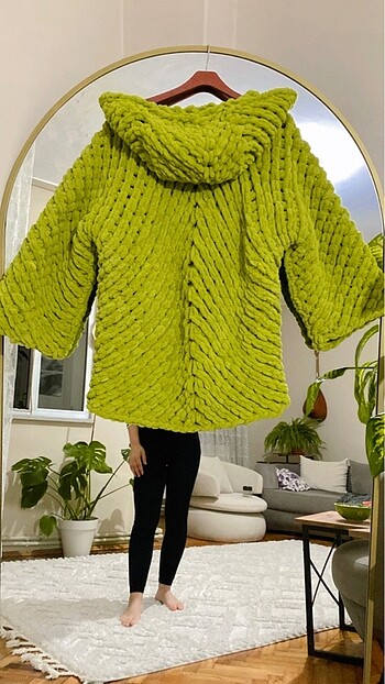 diğer Beden yeşil Renk PUFFY HIRKA