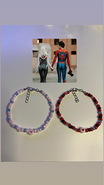 Gwen spiderman çift couple bilekliği